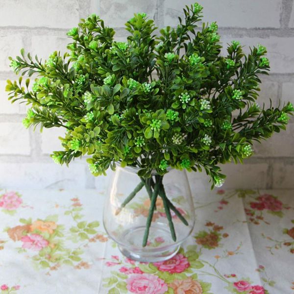 

decorative flowers & wreaths 1pcs holly leaf simulation green plants christmas halloween festival home garden party decoration wall hanging