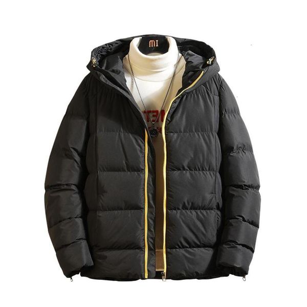 

down & winter men's coats warm thick male jackets padded casual hooded parkas men overcoats mens brand clothing 8hai, Black