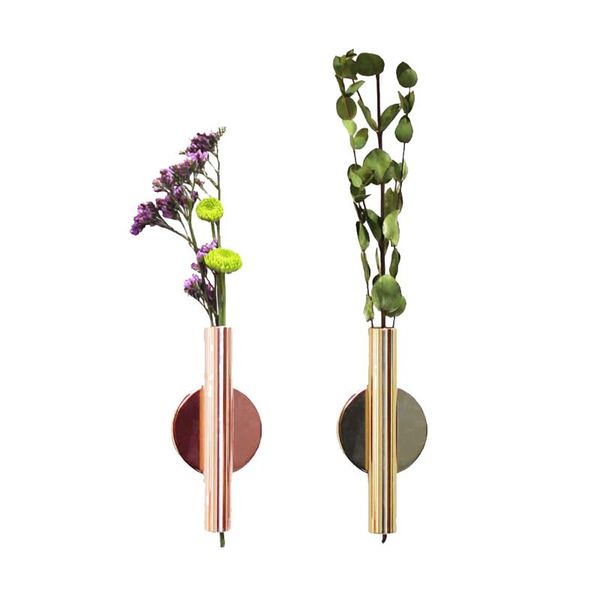 

vases 2 pcs wall flower arrangement vase bouquet sticker iron dried racks nordic ornament decor