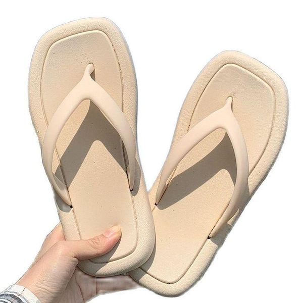

slippers 779ft female summer slides ins tide sandals and seaside vacation students wear beach flip flops, Black