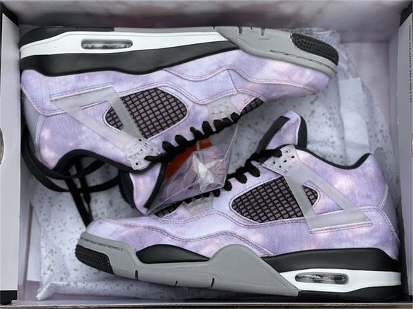 

2022 authentic 4 zen master outdoor shoes men women amethyst wave/bright crimson black cement infrared dark grey sports sneakers with origin