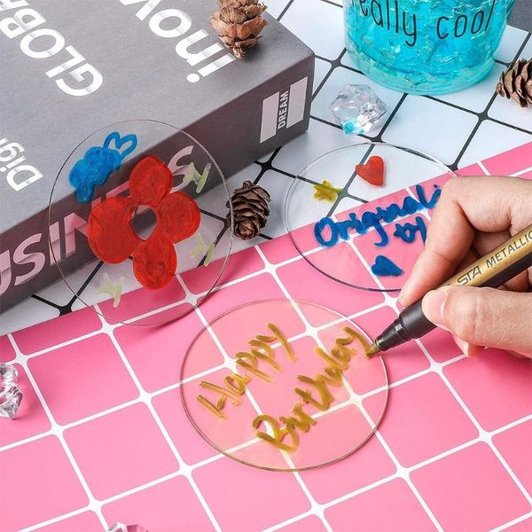 

frames 16 pcs 5/7.5/10/15cm clear acrylic sheets 0.08inch thick plastic disc transparent round panel circle for picture frame diy