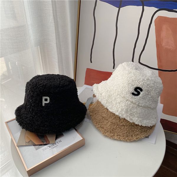 

designer cashmere letter fisherman's hat