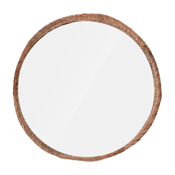 

mirrors rattan innovative art decoration round makeup mirror dressing bedroom bathroom living room wall hanging craft po props