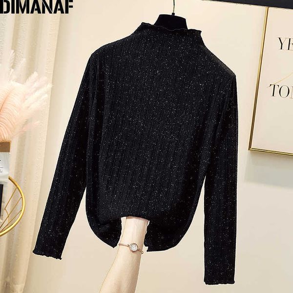 

plus size women t-shirt long sleeve basic lady tunic tees striped cotton knitted loose tshirt clothing spring 210531, White