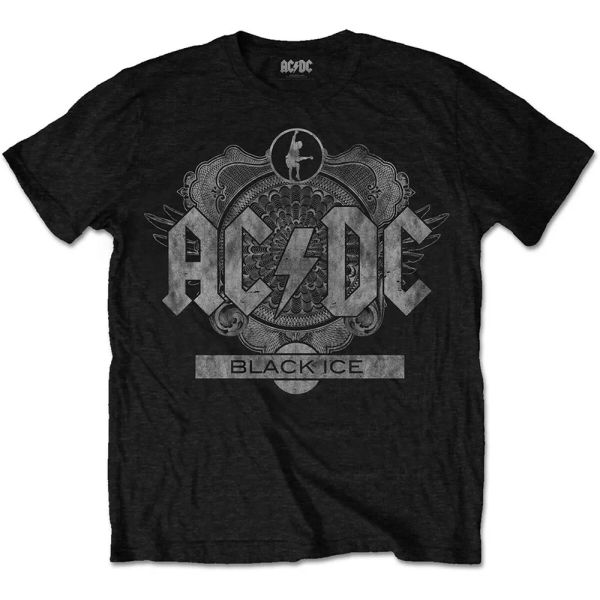 

Ac/dc black ice angus young brian johnson rock official t-shirt men unisex, White;black