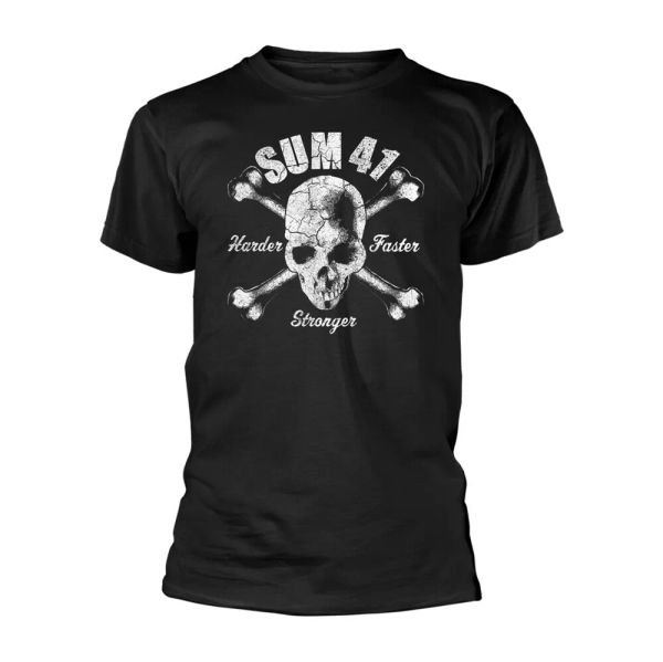 

sum 41 harder faster official t-shirt men unisex, White;black