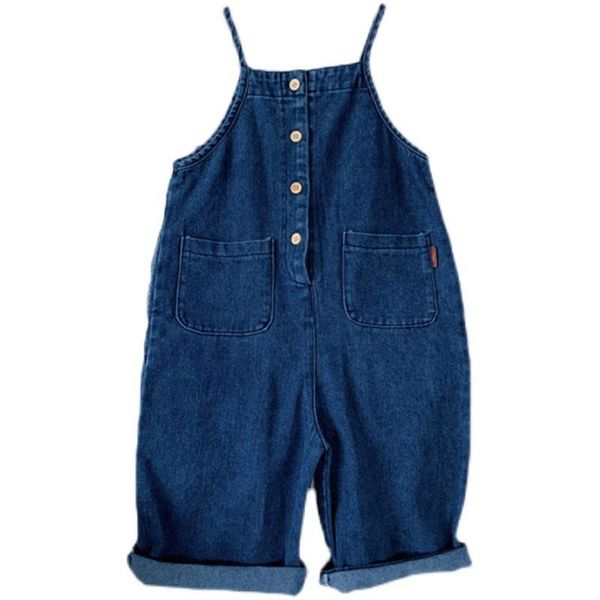 

excellent quality comfortable spring autumn blue reversible long trousers girl pants girls denim overalls jeans for kids jumpsuits