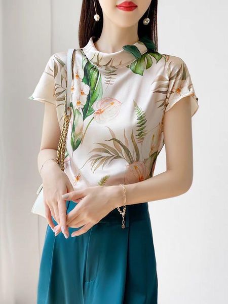 

women's t-shirt uw0259 fashion women & tees 2021 runway luxury european design party style t-shirts clothing, White