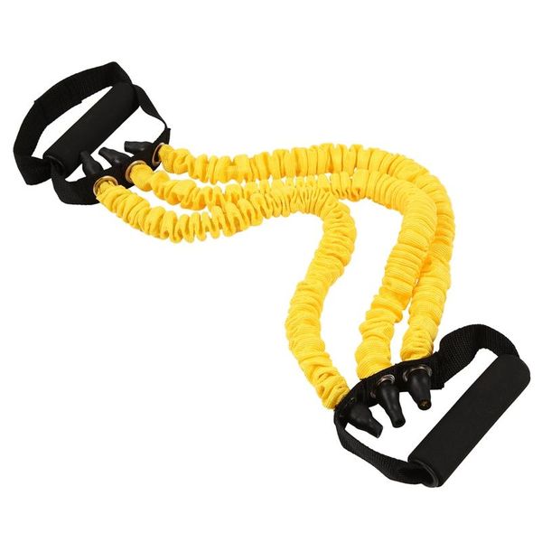 

sport chest expander rally belt three tube pedal puller arm home multi cloth cover anti-break fitness rope resistance bands