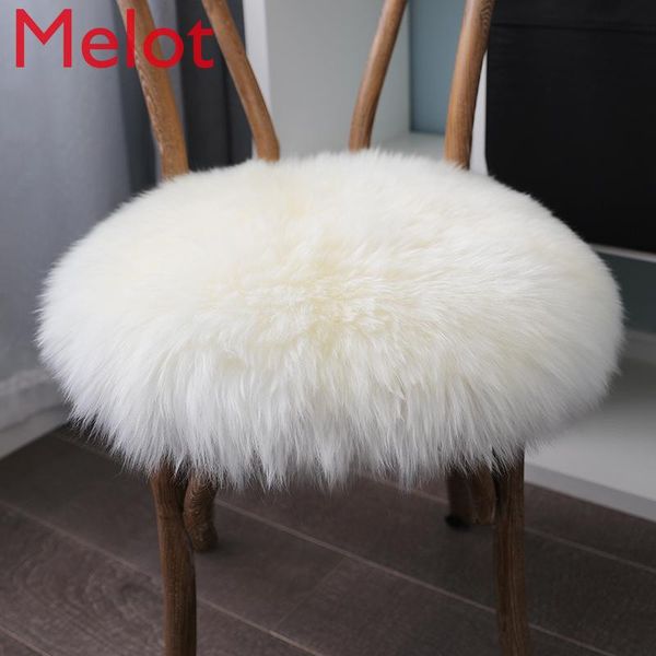 

cushion/decorative pillow autumn and winter wool cushion round sofa solid color simple living room decorative plush