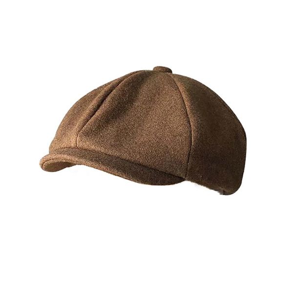

berets black brown camel wool hat man sboy caps solid color tweed warm winter octagonal male female gatsby retro flat blm65, Blue;gray