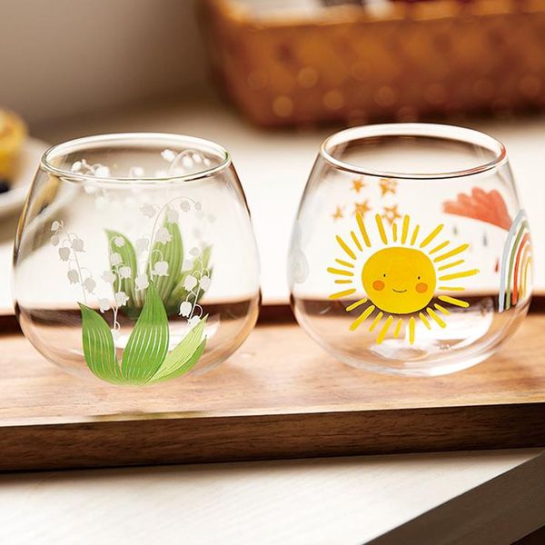 

wine glasses creative water cup heat resistant cute tea drinking breakfast milk glass verres pour boire glassware for eb5blb