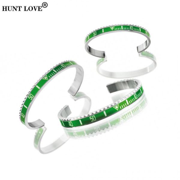 

bangle stainless steel cuff 13 style in silver color bracelet sg01, Black
