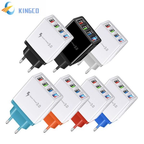 

color 4usb mobile phone charger 3a tablet travel charging plug us standard conforming to european cell chargers