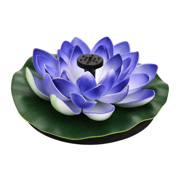 

1pc lotus modeling fountain pond decor solar garden decoration decorations