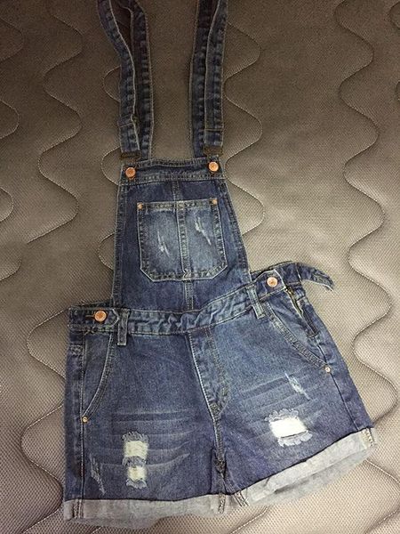 

women's jeans elfstyle limite sale women denim jean short overalls - ladies blue strap