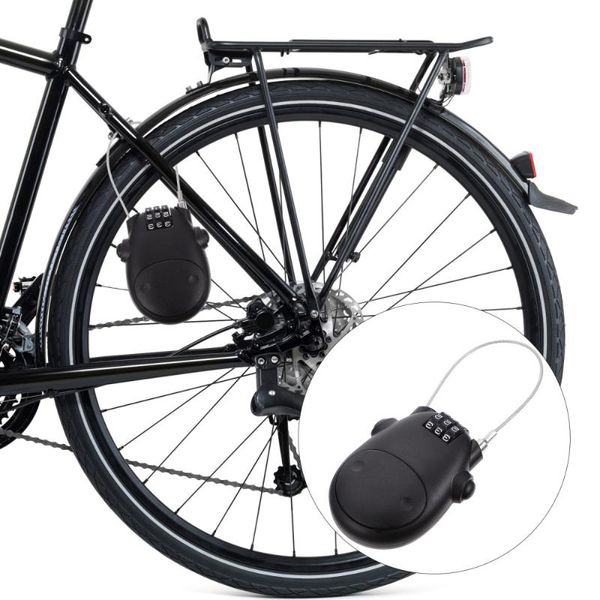 

bike locks high helmet wire rope steel cable code lock