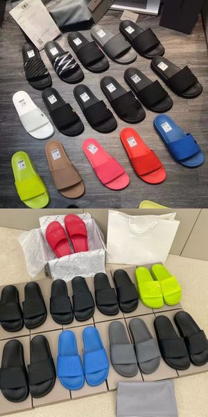 Fashion Street Letter Casal Chinelos Esportes Lazer Lazer Letras Reflexivas Homens e Mulheres Sandálias antiderrapantes Paris Mais Novos Solicadas Senhoras Senhoras Flip-Flops Male Beach Shoes