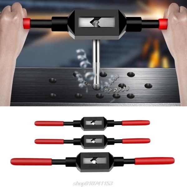 

hand tools tap wrench, adjustable size for holding taps, drills, reamers, small w/ long center body, rigid hold my21 21 drop