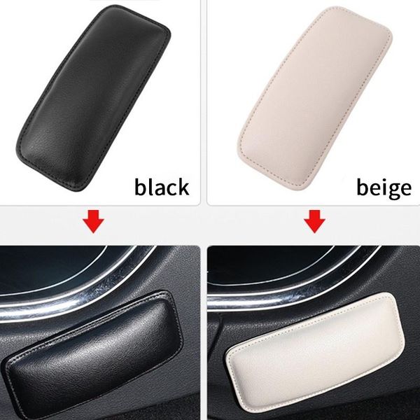 

seat cushions 1pcs 18x8cm leather knee pad car interior pillow comfortable elastic cushion memory foam universal thigh support accessories