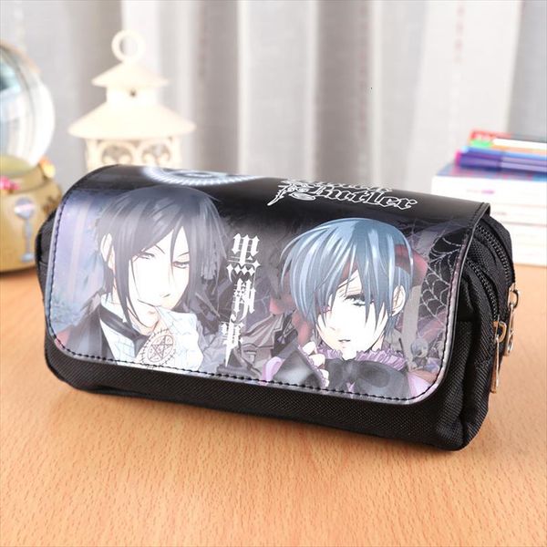 

black butler cosplay anime cosmetic bag pencil holder high capacity student stationery multifunction money