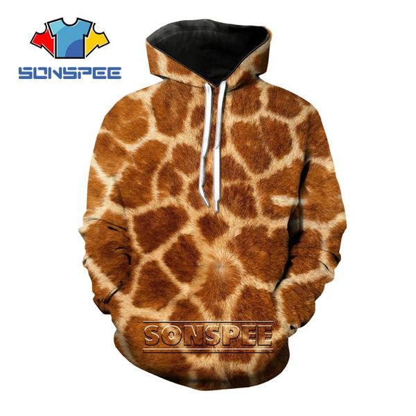 

men's hoodies & sweatshirts liasosolatest trend fashion wild animal paradise simulation skin hoodie store promotion leisure home essent, Black