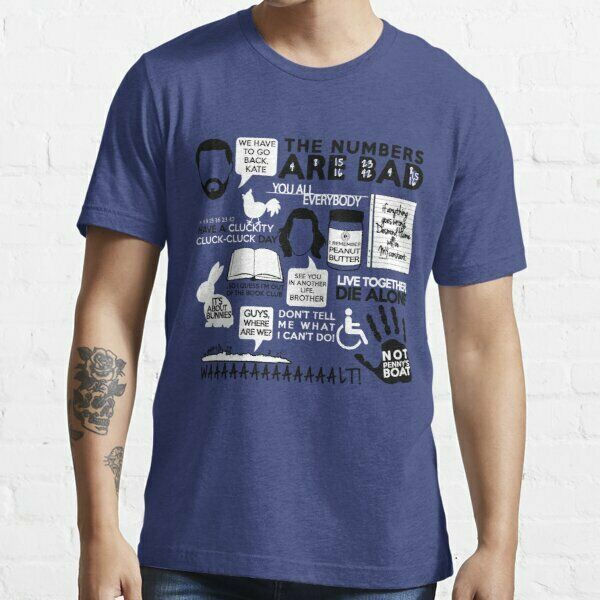 

lost quotes t-shirt for men women gift for fans, White;black