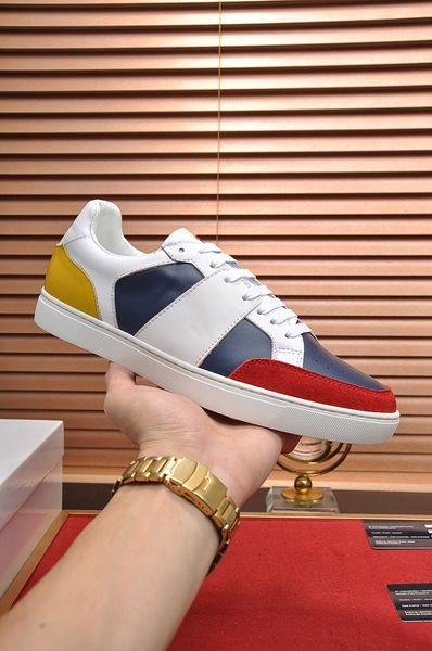 

men casual leather shoes sports sneaker italian designer shoe man dress fashion sneakers mens shose, Black