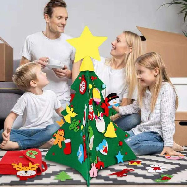 

christmas decorations 1 set felt tree kids xmas gift hanging ornament decor