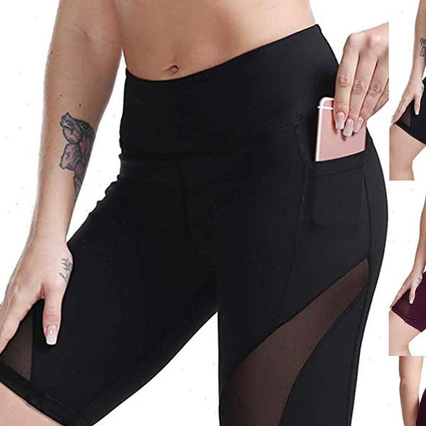 

30 summer women legging sports leggings high waist abdomen short leggins control knee length training running pants, Black