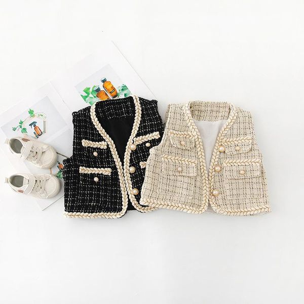 

waistcoat keelorn baby girl elegant vest 2021 spring autumn kids plaid sleeveless fashion infant outwear clothing, Camo
