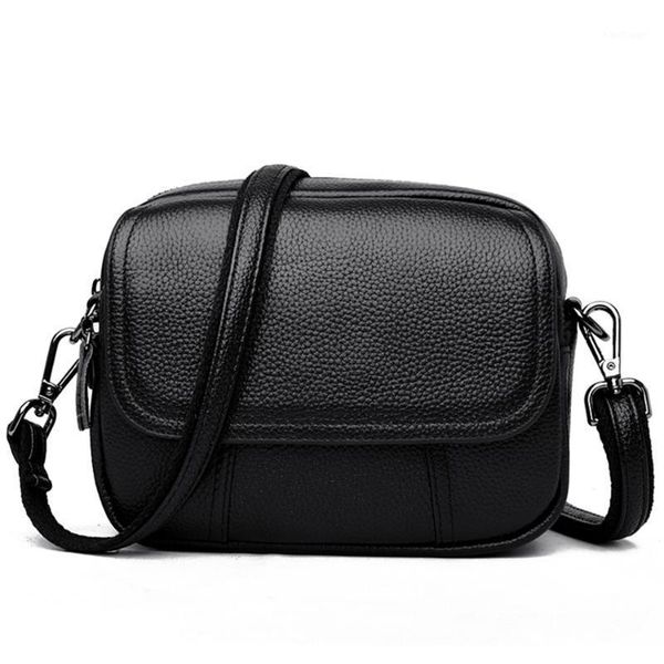 

evening bags 2 pockets mini lady bag genuine leather shoulder crossbody for women 2021 purses and handbags luxury designer
