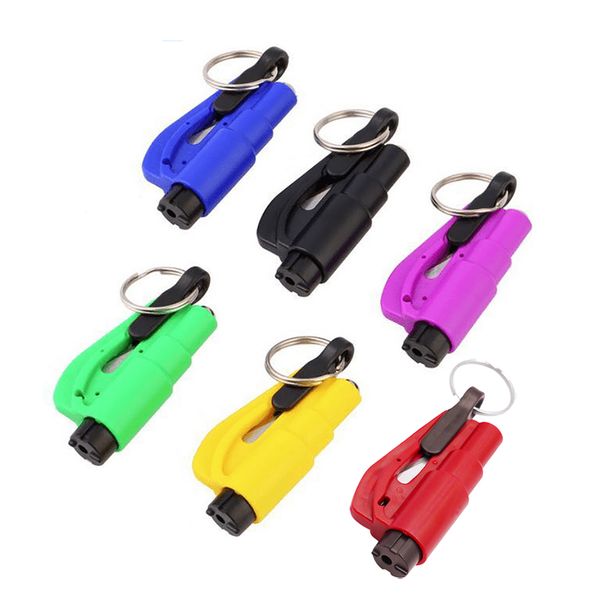 

vehicle safety hammer with keychain portable escape hammers window breaker keychain vehicle-mounted multifunctional mini-lifesaving safety h, Silver