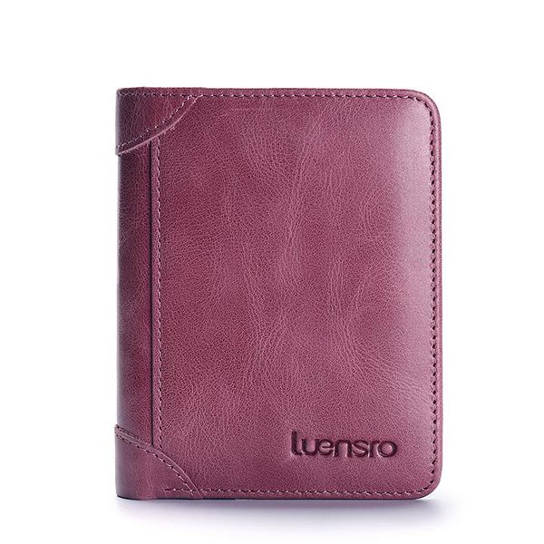 

wallets womens genuine leather small for money and cards women wallet slim purse short card holder cartera, Red;black