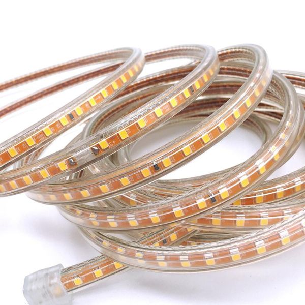 

strips 220v led strip 2835 high safety brightness 120leds/m flexible light outdoor waterproof light.