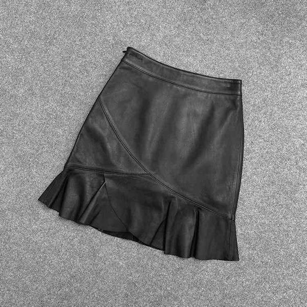 

skirts spring 2021 chic female genuine elegant fishtail skirt c169, Black