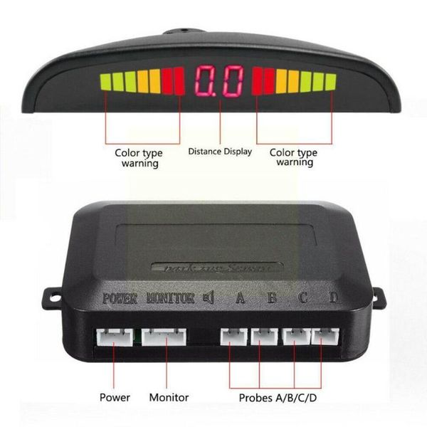 

car rear view cameras& parking sensors sensor with 4 reverse backup radar system display monitor v8g6