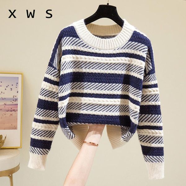 

autumn winter vintage oversized sweater women loose casual long sleeve kint female jumper pullover jersey mujer women's sweaters, White;black