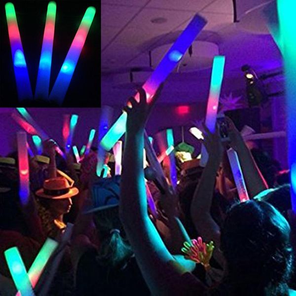 

party decoration 1 pack glowing foam stick with switch cheer up soft glow sticks colorful flashing led lamps for festival supplies