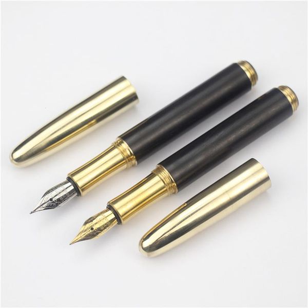 

handmade blackwood fountain pen screw cap 0.5mm iraurita nib mini wooden for creative gift bussiness school office pens