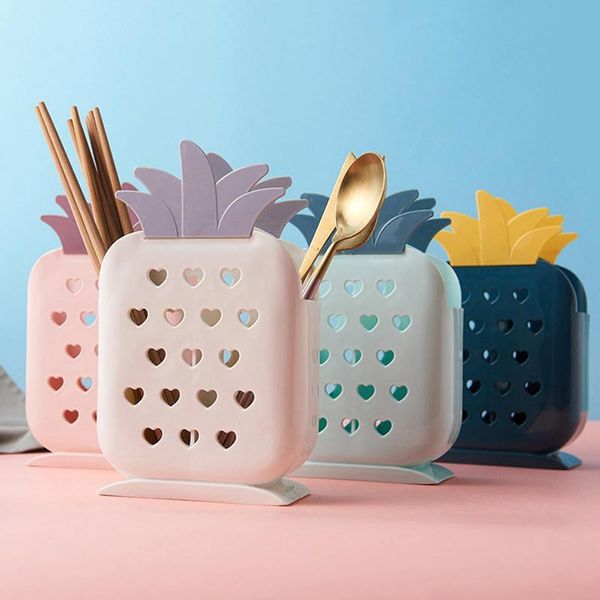 

plastic spoon chopsticks fork knife storage rack basket drainer kitchen supply organization hooks & rails