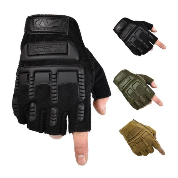 

cycling gloves outdoor men women half finger breathable sports anti-slip bike durable gym exercise, Black
