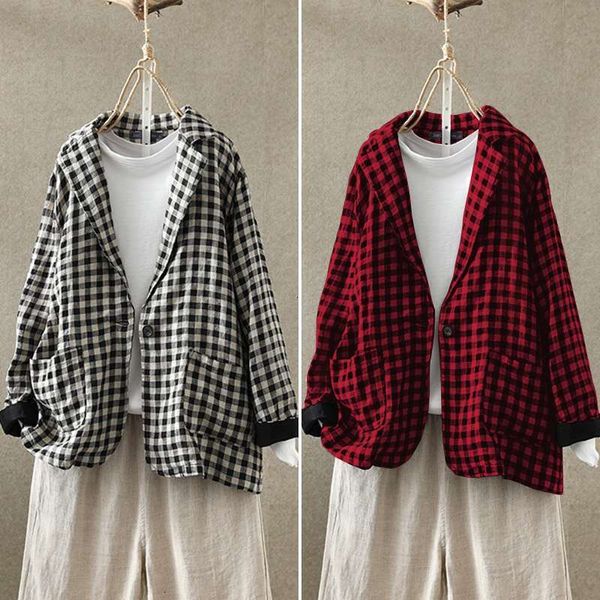 

women's jackets jacket kaftan check shirts autumn blouse casual long sleeve thin coats female lapel button blusas plus size jden, Black;brown