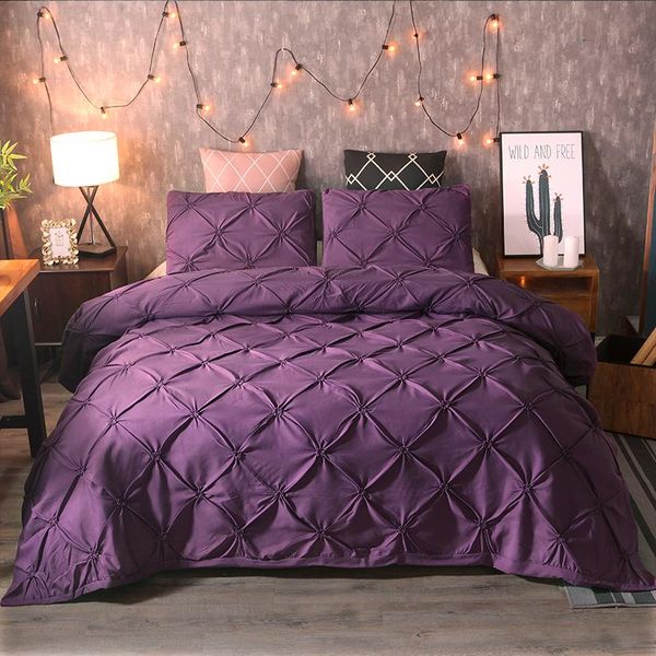 

bedding sets luxury quilt cover set pinch pleat skin friendly duvet with pillowcase grey double bed  king