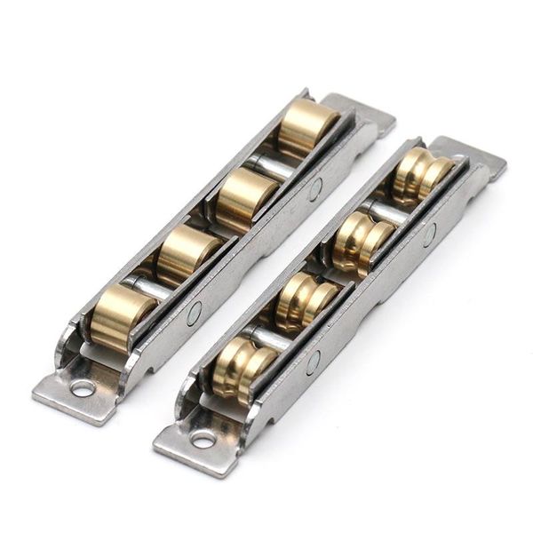 

other door hardware 1pcs stainless steel window pulley slot wheels silent copper u groove track roller casters sliding glass