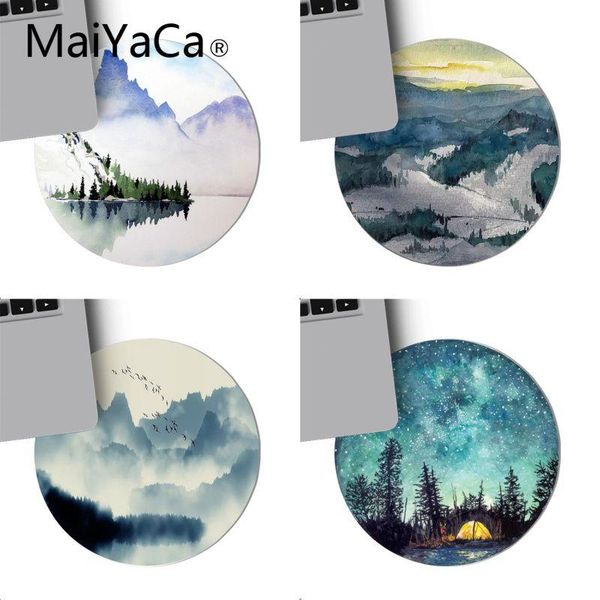

mouse pads & wrist rests maiyaca mountain scenery computer gaming round mousemats anti-slip lappc mice pad mat 220x220mm circular