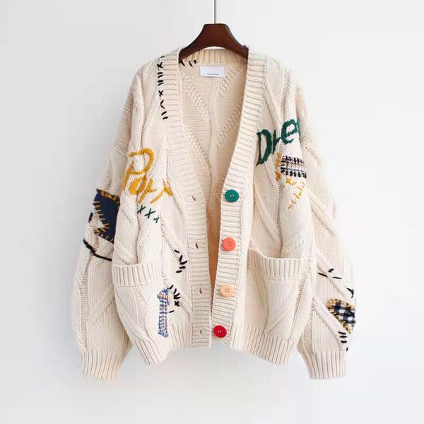 

luxury cardigan sweater womens jacket loose lazy dtyle knitted women sweaters top, White;black