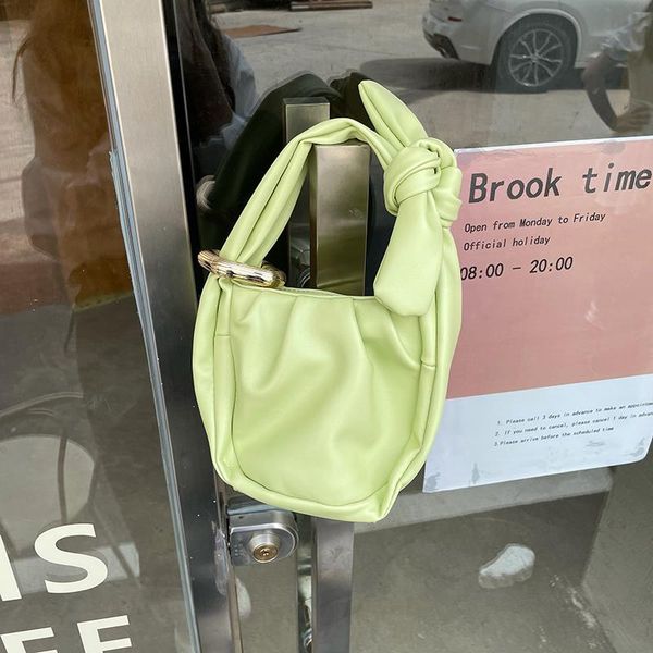 

evening bags soft pu leather women's small shoulder bag luxury metal ring ladies underarm female fashion chain crossbody handbags