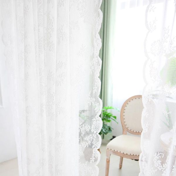 

curtain & drapes 1pc romantic white jacquard valance sheer panel tulle lace home living room door balcony window